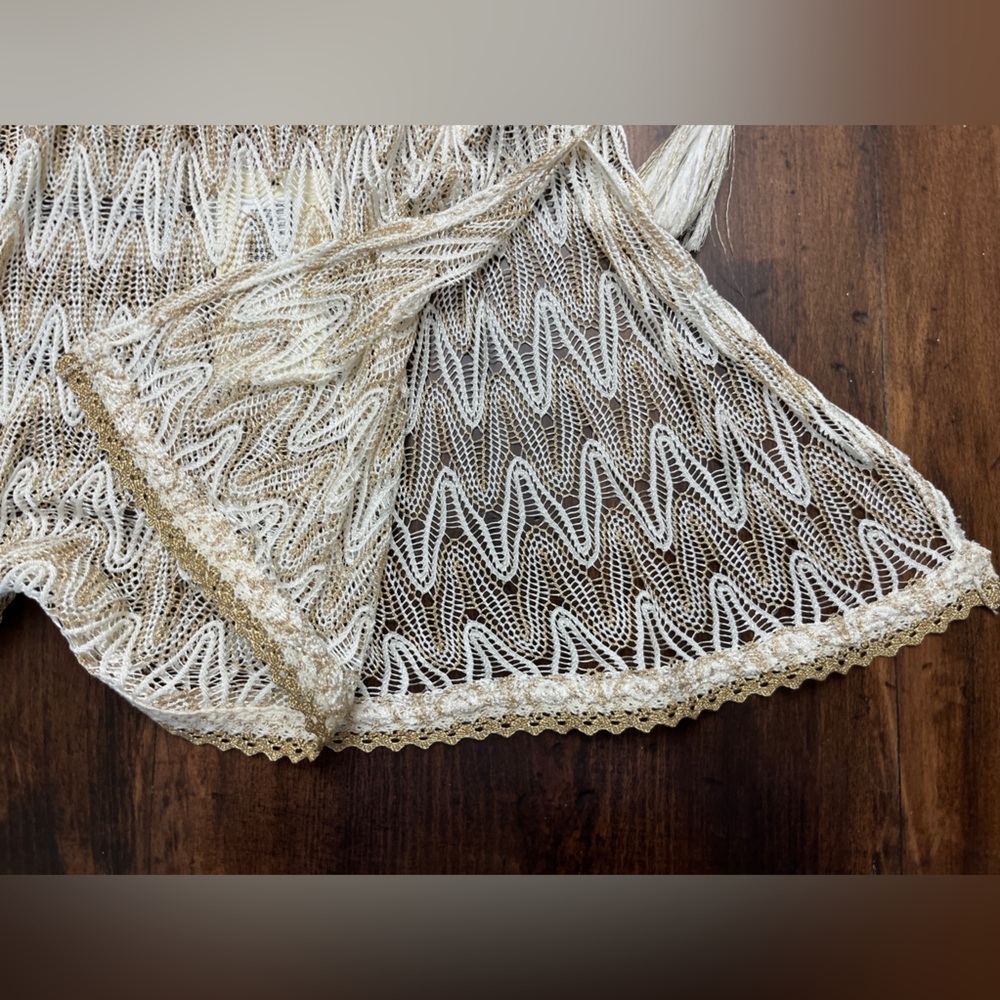 Ramy Brook Cream and Gold Swim Coverup - Picture 6 of 14